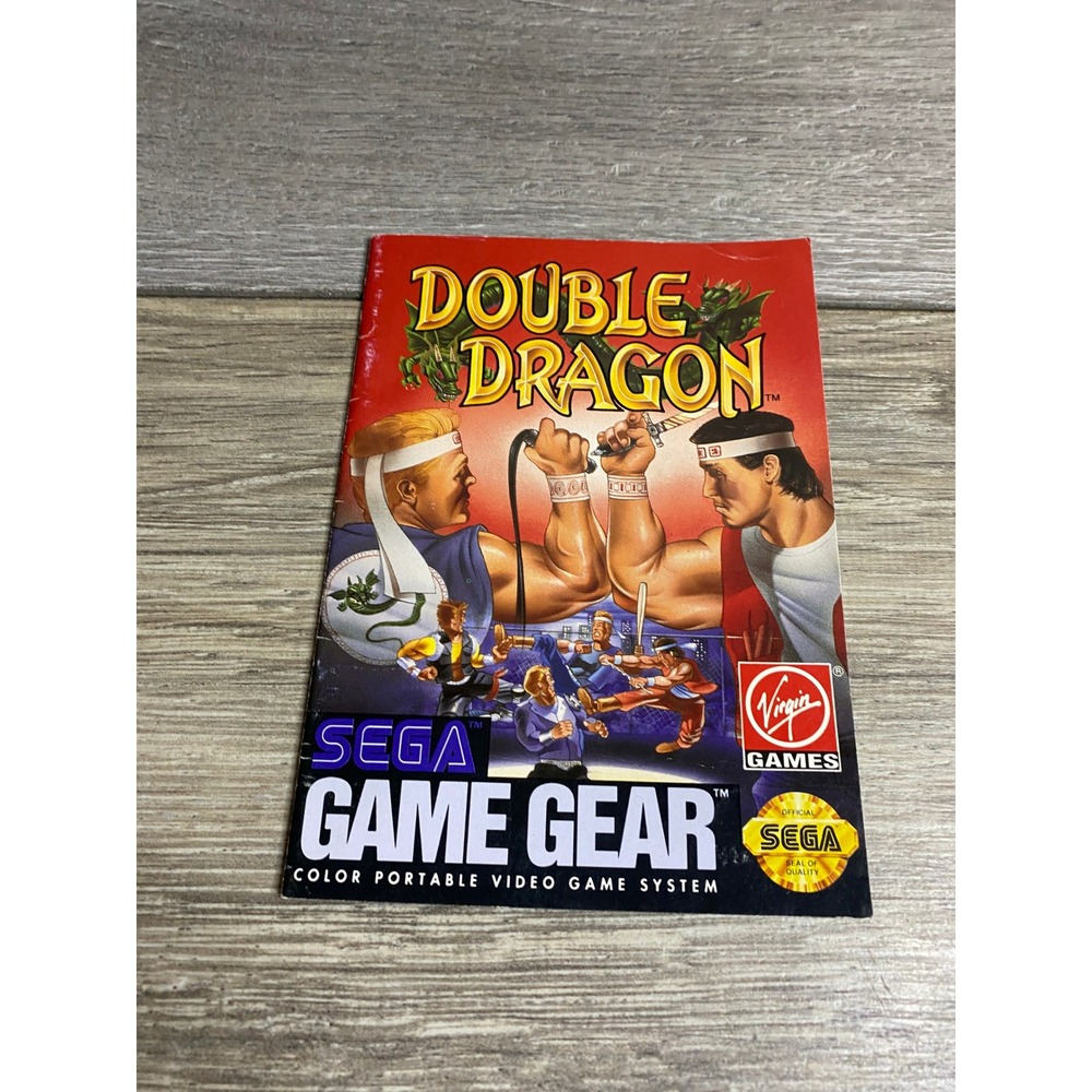 Double Dragon Sega Game Gear‎ Instruction Manual Virgin Games Vintage Booklet